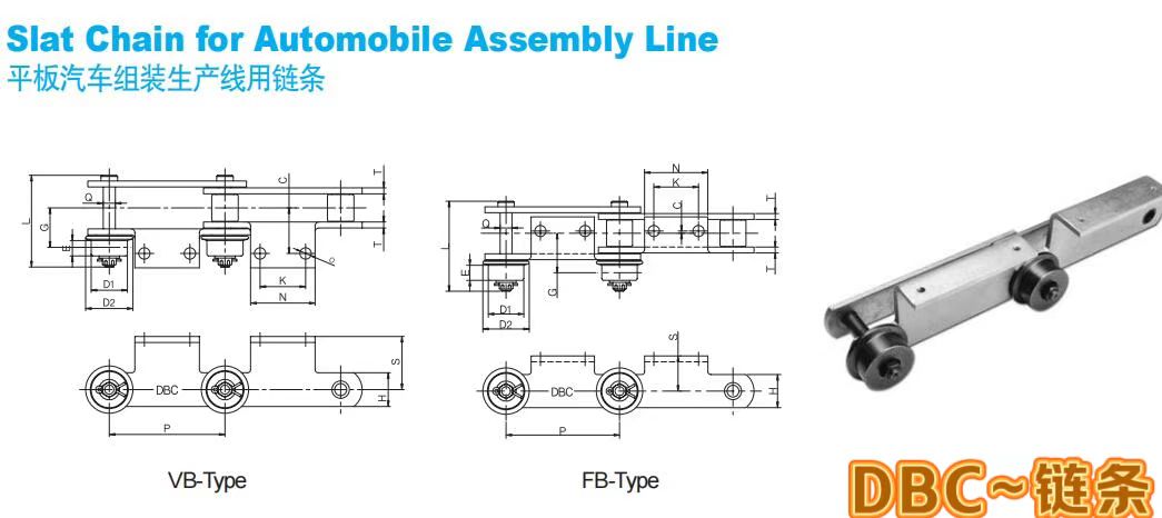 汽车组装生产线用链条的应用
